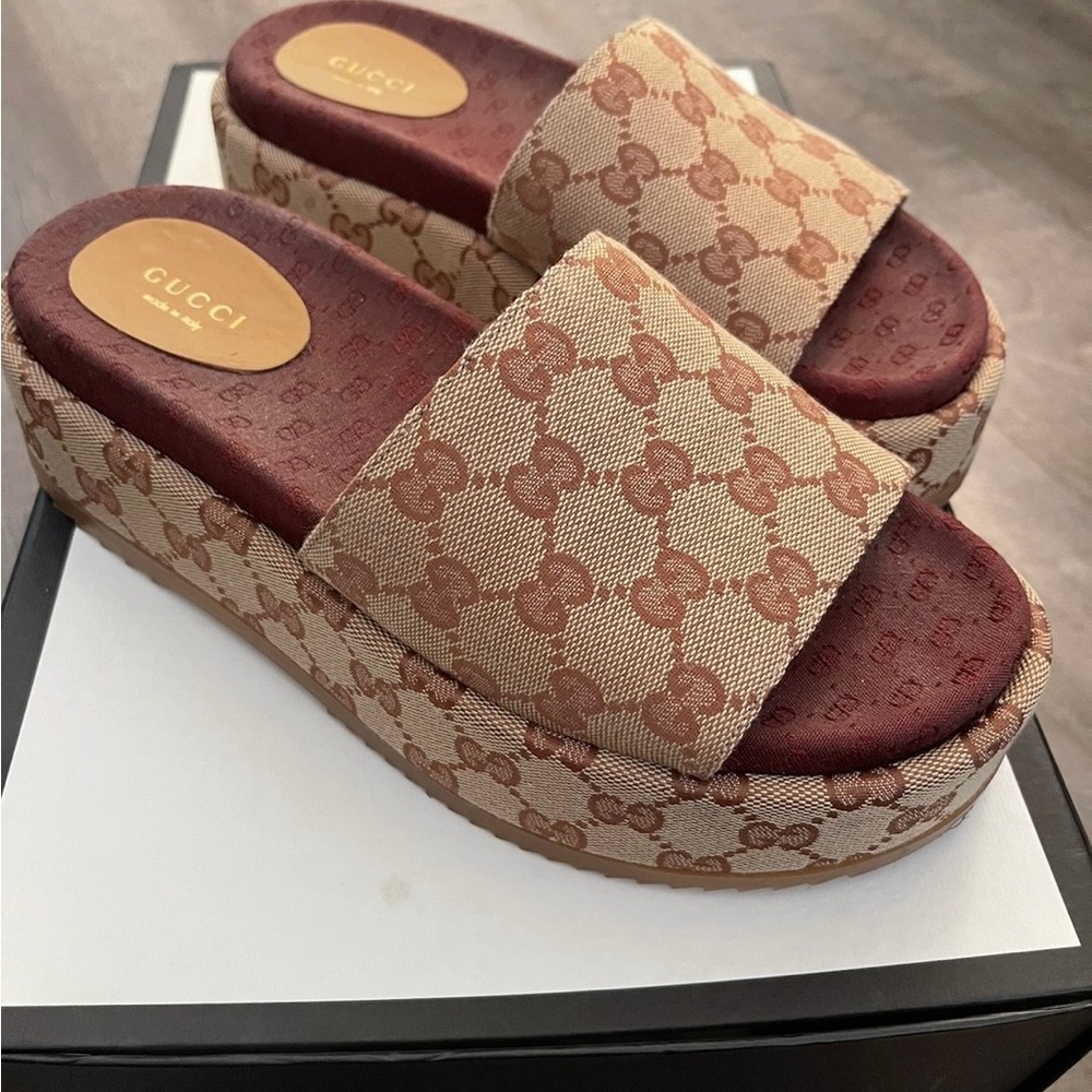 Authentic Gucci sandals with box.